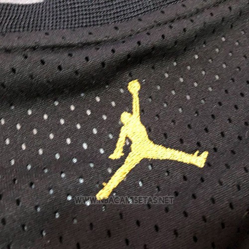 Camiseta Michael Jordan NO 23 Negro Oro